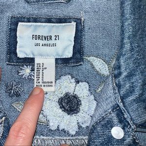Forever 21 denim embroidered jacket